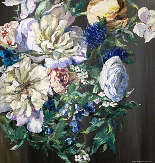 Oil Painting of Flower Bouquet