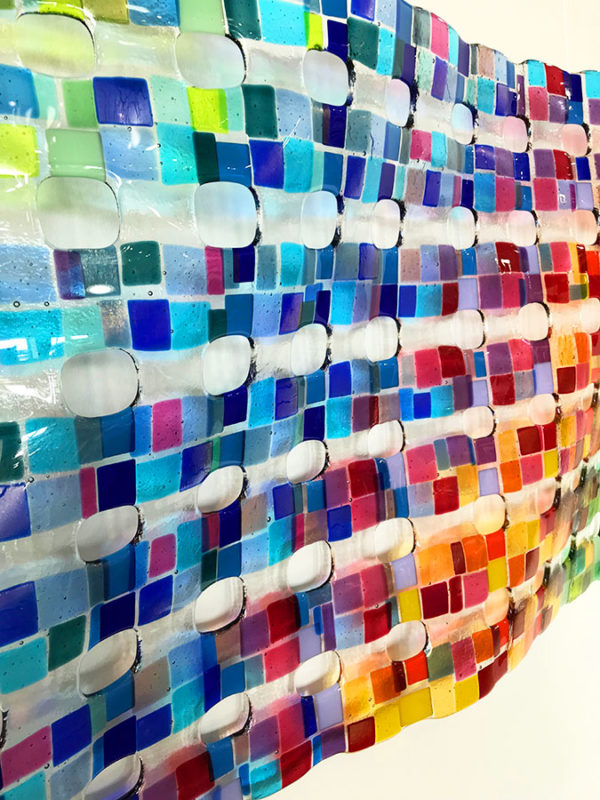 Colorful Glass Wall Sculpture
