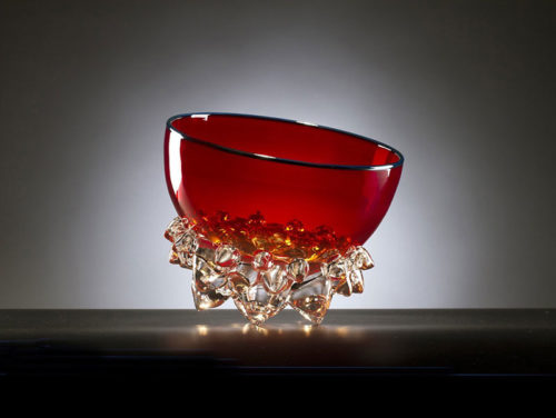 Cherry Red Thorn Bowl by Andrew Madvin at Art Leaders Gallery, voted “Michigan’s Best Fine Art Gallery” is located in the heart of West Bloomfield. This full service fine art gallery is the destination for all your art and custom picture framing needs. Our extensive inventory of art includes styles ranging from contemporary to traditional. The gallery represents international, national, and emerging new talent as well as local Michigan artists.