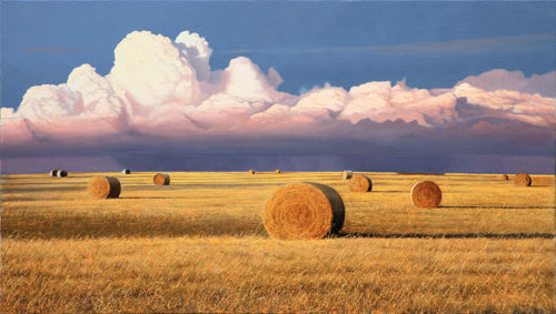 Harvest Thunder by Alexander Volkov; wheatfeild with storm cloud in background