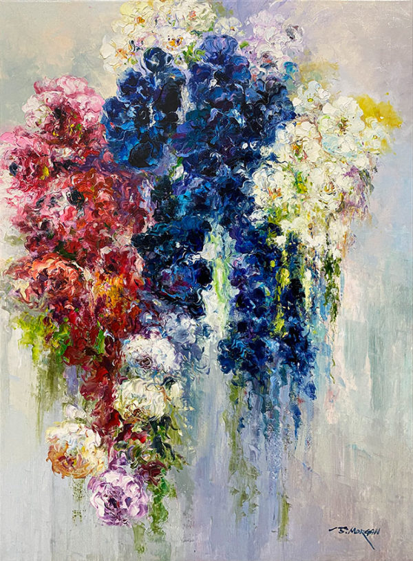 Impressionistic bouquet of flowers