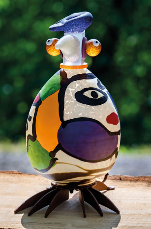 Glass Bird Lamp as Pablo Picasso
