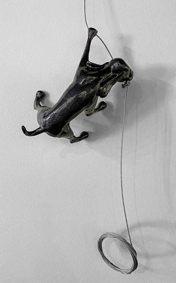 Pewter Dog Wall Sculpture
