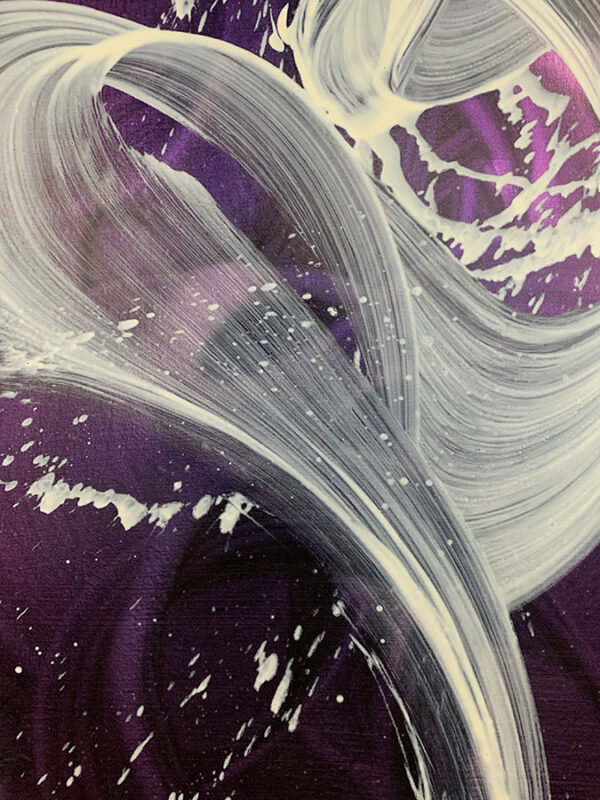 White Abstract on Purple Background