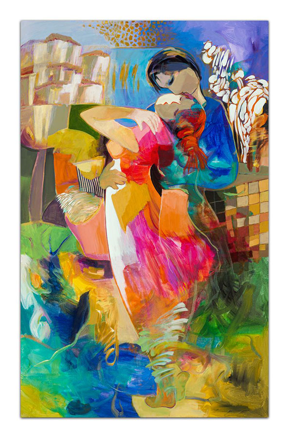 After Solitude by Hessam Abrishami. Artwork featuring vibrant colors and contemporary figure paintings. Abstract paintings that energize spaces.