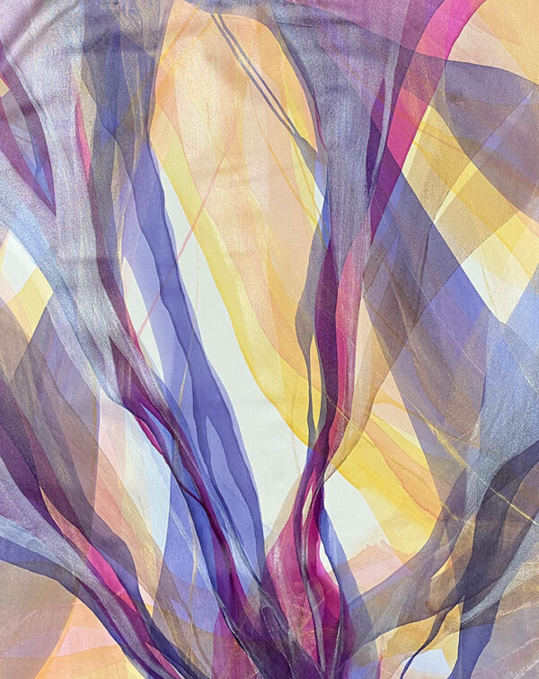 Purple and yellow abstract painting