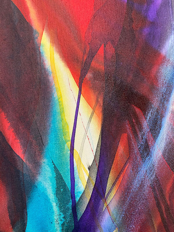 Red, Purple, Blue, Orange Abstract Painting