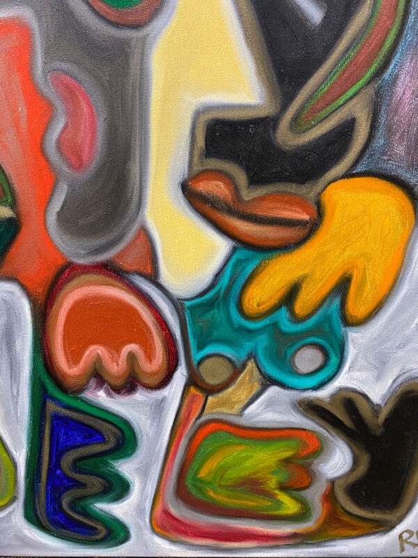 Abstract, Cubist, painting
