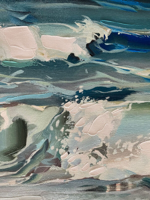 Abstract Painting of Ocean Waves
