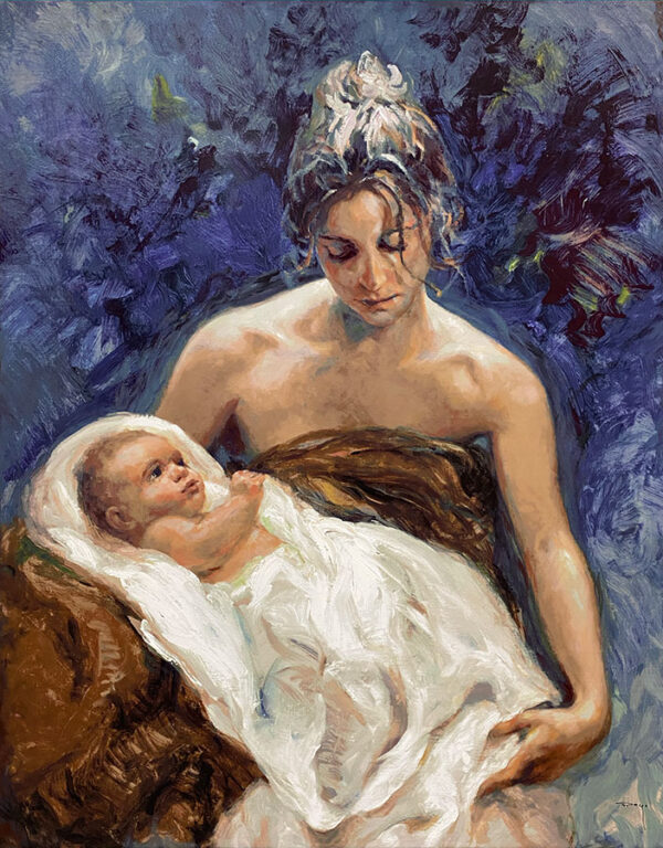 Madonna and child painting