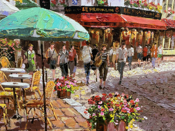 Outdoor Cafe Painting in Europe