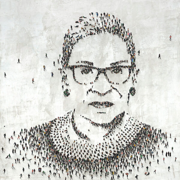 RBG by Craig Alan. Part of the Populus Series, paying homage to the late Supreme Court Justice and Women's Rights Activist, Ruth Bader Ginsburg.
