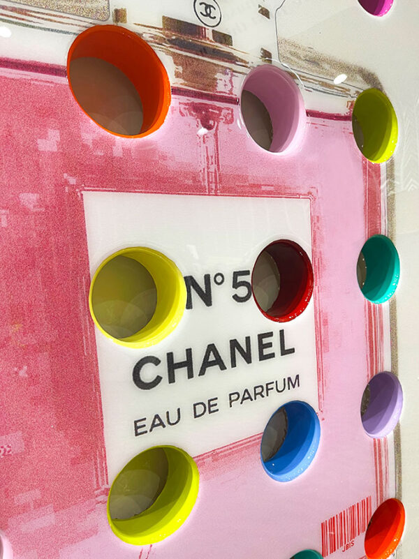Pink Chanel No. 5 Perfume Bottle