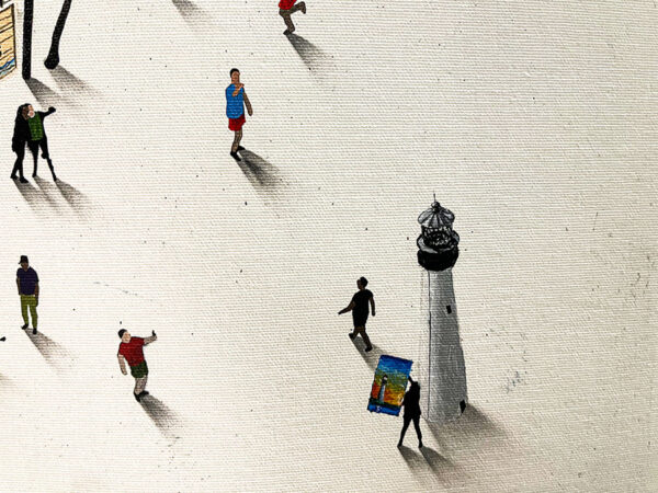 Beach Painting with small figures