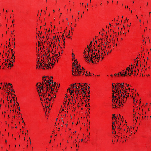 Robert Indiana Love Sculpture as Red Painting