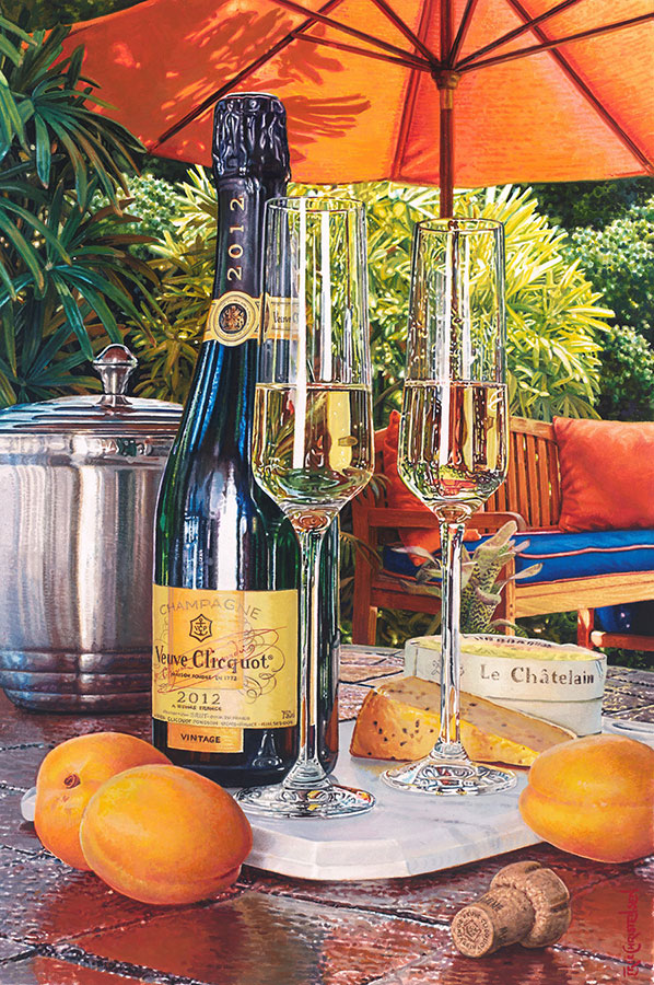 Photorealistic Painting of Wine