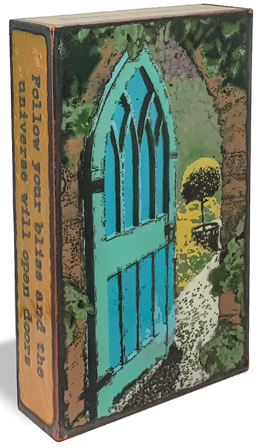 Tile with Garden and Blue door