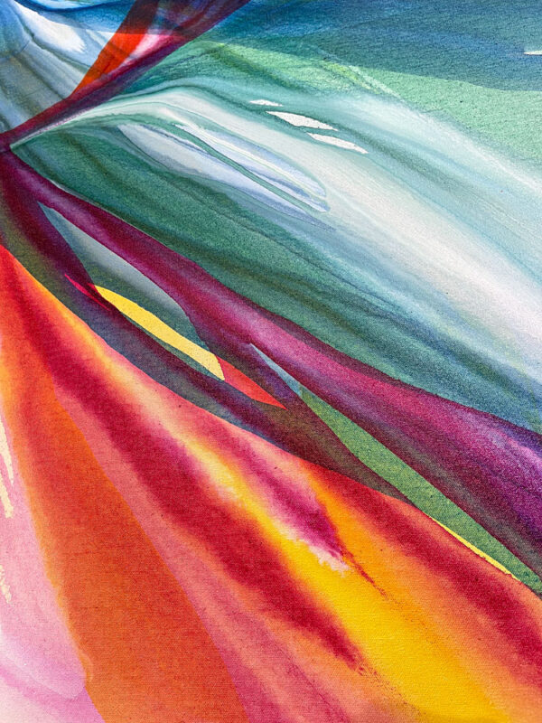 Summer Light I by Antonio Molinari at Art Leaders Gallery. colorful poured paint abstract.