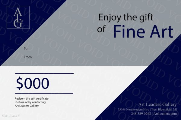 Art Leaders Gallery gift certificate