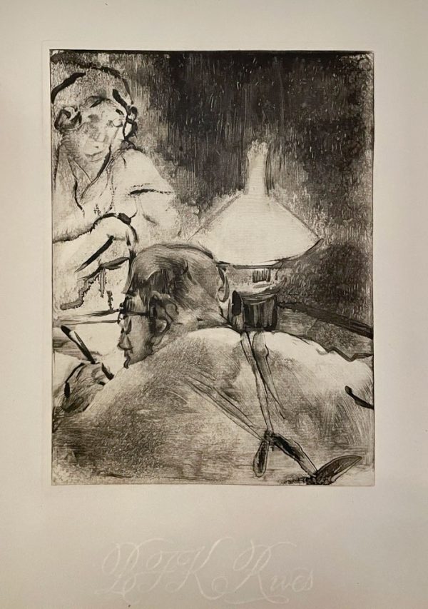 Reading by Lamplight by Edgar Degas at Art Leaders Gallery - Mic