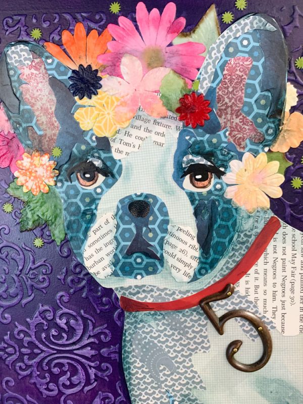 Dog with Flower Crown IV by Kerri Warner at Art Leaders Gallery