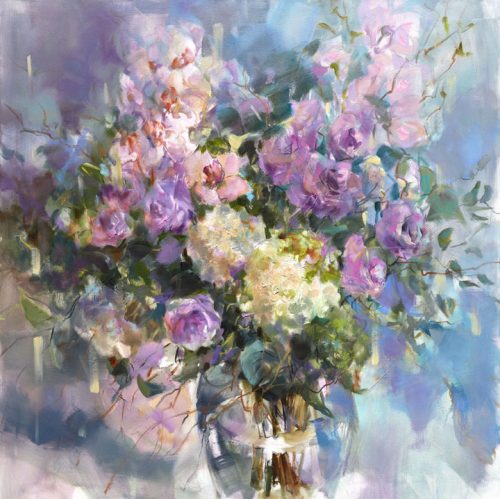 Bouquet in a Vase At by Anna Razumovskaya at Art Leaders Gallery