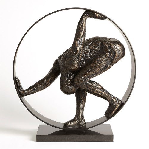 Man in Circle Sculpture from Global Views at Art Leaders Gallery