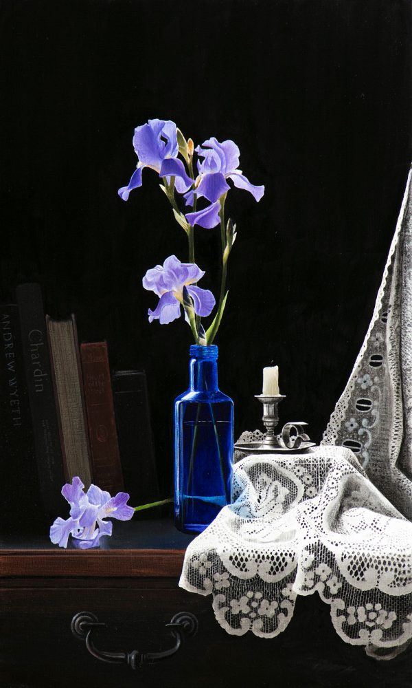 Still Life with Iris and Lace by Alexander Volkov at Art Leaders Gallery