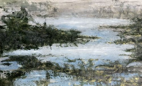 Cedar River textured abstract landscape by Antonio Molinari