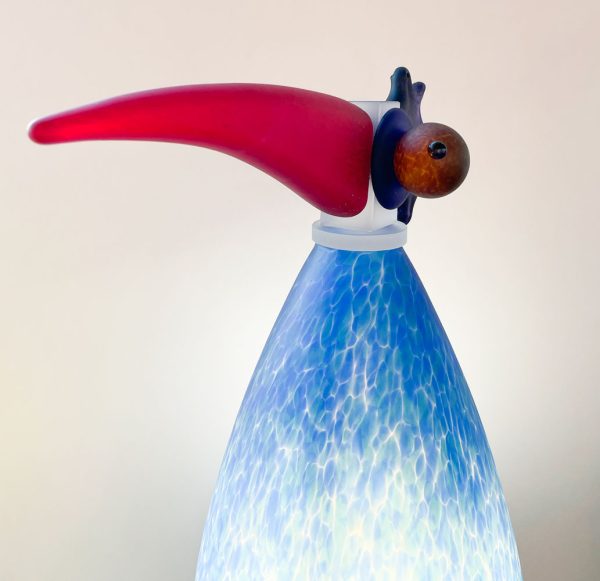 Big Blue Gonzo Lamp by Borowski Glass Studio