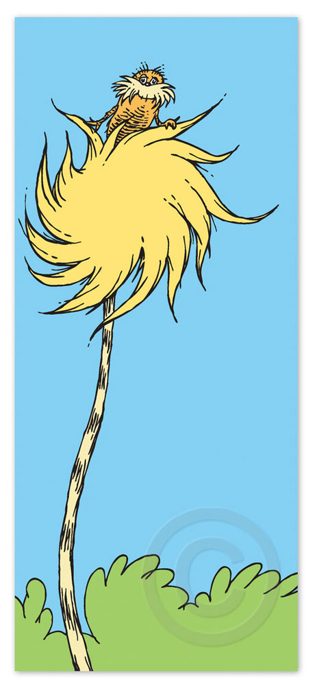 Rare & Sold out Dr. Seuss artwork. The Earth Friendly Lorax in a Yellow tree