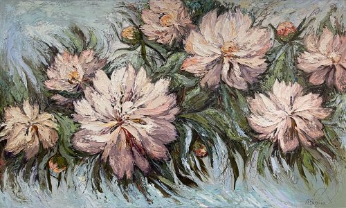 Joyful Chrysanthemums by Anastasiya Skryleva at Art Leaders Gallery original floral painting