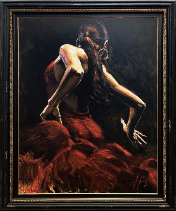 Dancer in Red by Fabian Perez limited edition framed