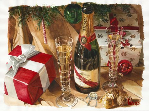 The Wonder Of It All by Thomas Arvid. Champagne at christmas