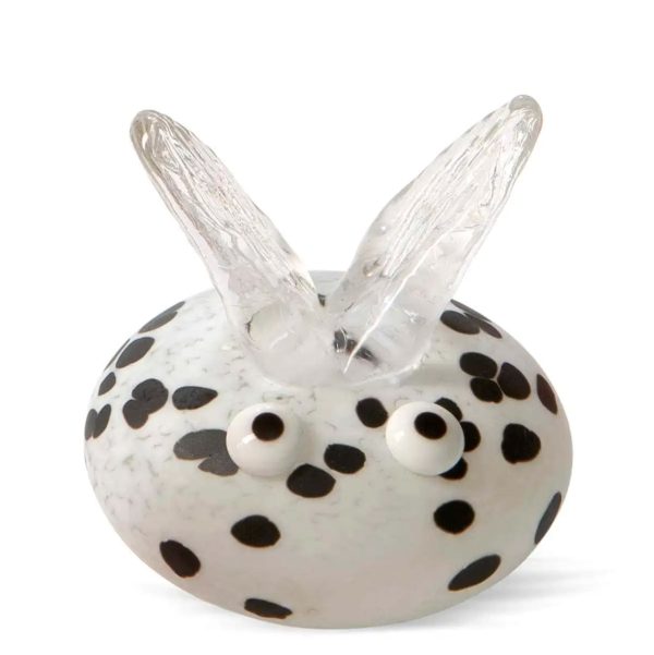 White Bugzee Glass Sculpture by Borowski Glass Studio At Art Leader Gallery. Small glass bug paperweight in blue