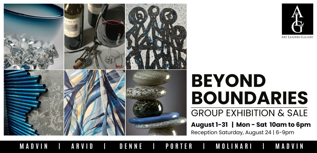 Art Leaders Gallery group exhibition "Beyond Boundaries" August 1-31 with a reception Saturday August 24 from 6-9pm. Featuring works by Michigan Artists. Andrew Madvin, Thomas Arvid, Rodney Denne, Dane Porter, Antonio Molinari, and Robert Madvin.